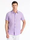 Robert Graham Davis Short Sleeve Button Down Shirt In Purple