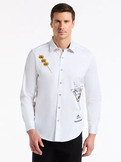 Robert Graham Dean Martini Long Sleeve Button Down Shirt In White