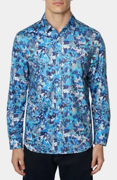 Robert Graham Degnan Long Sleeve Button-up Shirt In Blue