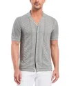 Robert Graham Delmar Pointelle Cotton Button-up Sweater In Gray