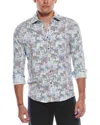 Robert Graham Delray Long Sleeve Knit Shirt In Blue