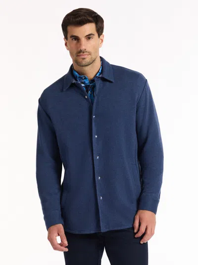 Robert Graham Deschon Long Sleeve Shirt Jacket In Blue