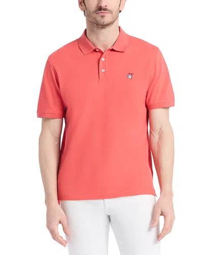 Robert Graham Devil Short Sleeve Knit Polo In Pink