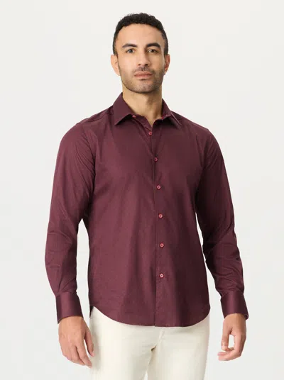 Robert Graham Dimella Long Sleeve Button Down Shirt In Burgundy