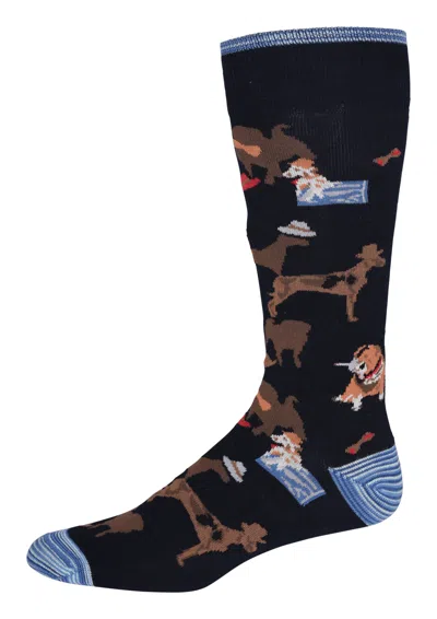 Robert Graham Dog Show Socks In Blue