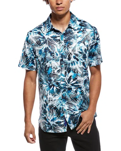 Robert Graham Tie Dye Abstract Print Button-up Shirt In Blue
