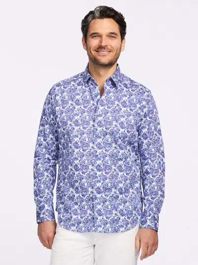 Robert Graham Dorval Long Sleeve Button Down Shirt In Blue