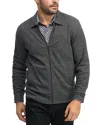 Robert Graham Dorven Classic Fit Cotton Knit Zip-up Top In Black