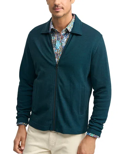 Robert Graham Dorven Cotton Jacket In Dark Teal