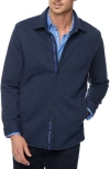 Robert Graham Downey Long Sleeve Knit Jacket In Navy