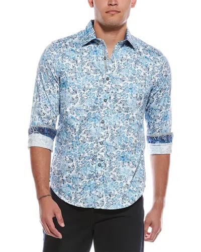 Robert Graham Downing Classic Fit Woven Shirt In Blue