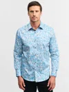 Robert Graham Edens Woven Shirt In Slate Blue