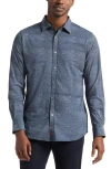 Robert Graham Doyer Knit Button-up Shirt In Blue