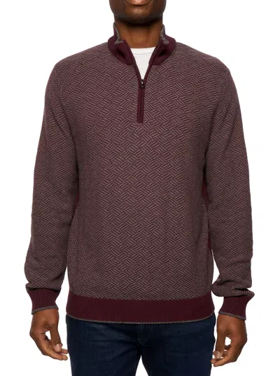 Robert Graham Draco Sweater In Burgundy