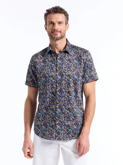 Robert Graham Drax Short Sleeve Button Down Shirt In Multi
