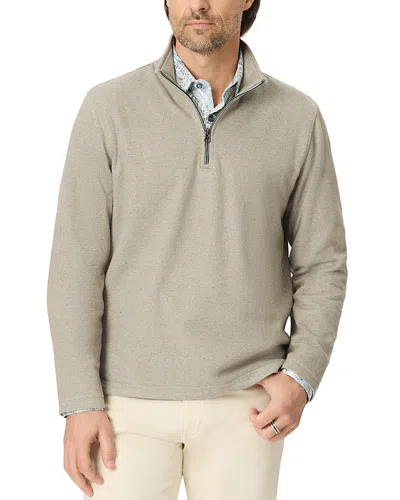 Robert Graham Draycott Quarter Zip Cotton Knit Sweater In Multi