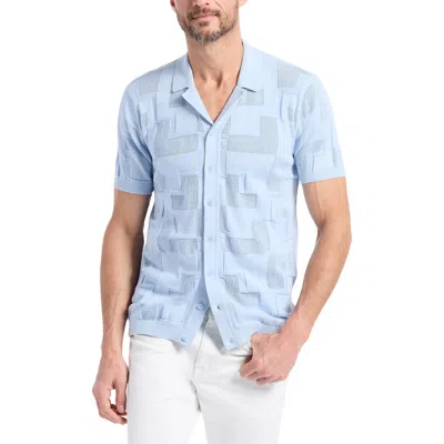 Robert Graham Drayford Cotton Button-up Sweater In Blue