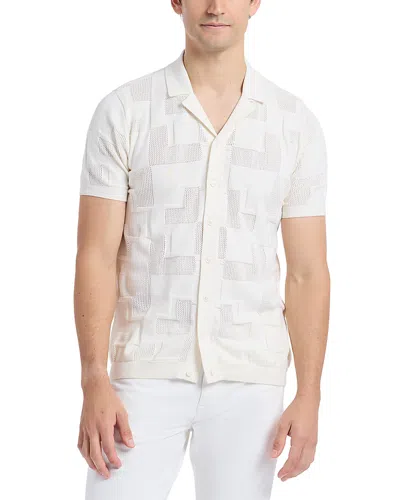 Robert Graham Drayford Short Sleeve Sweater In White