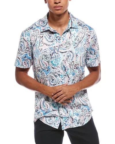 Robert Graham Dresden Classic Fit Knit Shirt In Blue