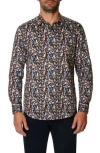 Robert Graham Durham Paisley Woven Button-up Shirt In Black Multi