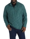 Robert Graham Dxl Big & Tall 1/4-zip Pullover In Green
