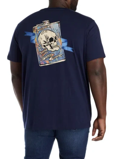 Robert Graham Dxl Big & Tall Flask Graphic Tee In Blue