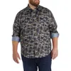 Robert Graham Dxl Big & Tall Grid Textured Sport Shirt In Multi