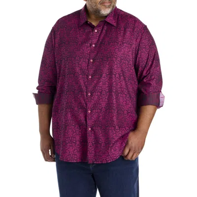 Robert Graham Dxl Big & Tall Luther Tonal Sport Shirt In Purple