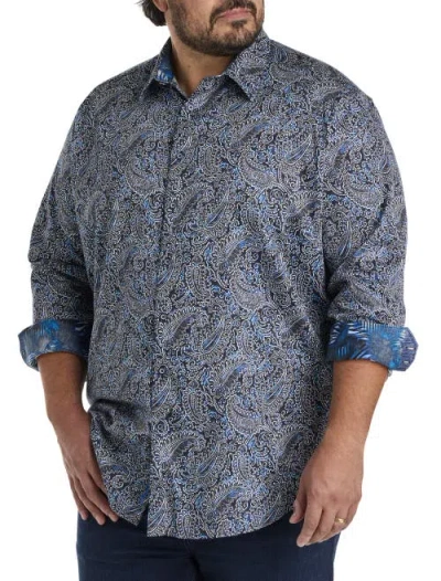 Robert Graham Dxl Big & Tall Milner Sport Shirt In Blue