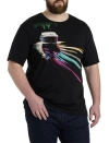 Robert Graham Dxl Big & Tall Night Voyage Graphic Tee In Black