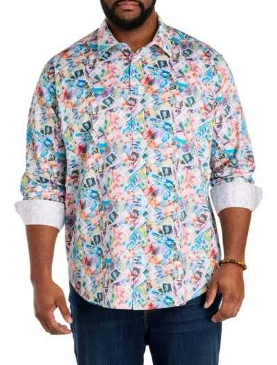 Robert Graham Dxl Big & Tall  Vacation Fund Sport Shirt In Multi