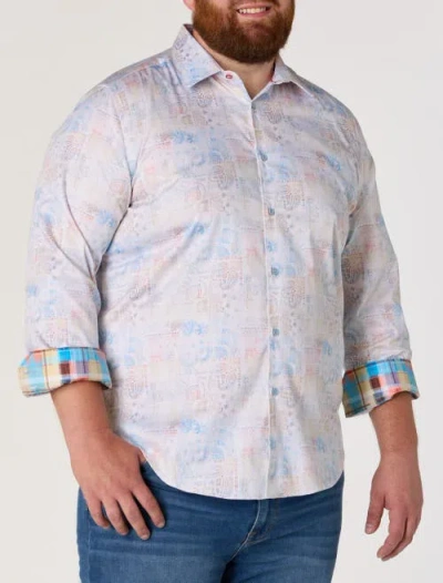 Robert Graham Dxl Big & Tall  Vista Sport Shirt In Multi