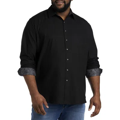 Robert Graham Dxl Luther Tonal Sport Shirt In Black