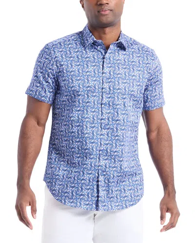 Robert Graham Dyer Short Sleeve Button Down Shirt In Blue