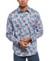 Robert Graham Elbert Classic Fit Woven Shirt In Blue
