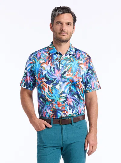 Robert Graham Eletric Palms Short Sleeve Polo In Multi