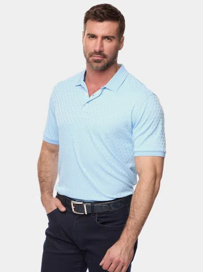 Robert Graham Elias Basket Weave Polo In Light Blue