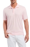 Robert Graham Elias Basket Weave Jacquard Knit Polo In Pink