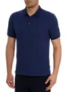 Robert Graham Aaron Checkered Knit Polo In Navy