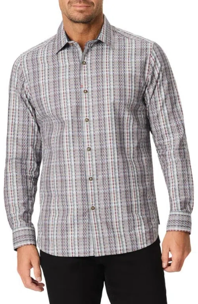 Robert Graham Elroy Long Sleeve Woven Shirt In Gray