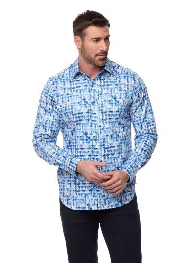 Robert Graham Erasmus Long Sleeve Button Down Shirt Tall In Blue