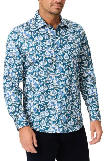 Robert Graham Euclid Long Sleeve Stretch Cotton Shirt In Multi