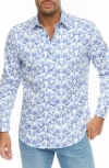 Robert Graham Faded Floral Button-up Shirt In Blue