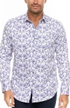 Robert Graham Criswell Long Sleeve Button Down Shirt In Purple