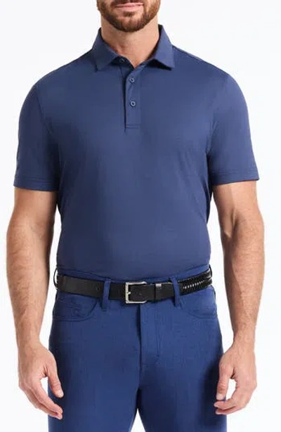 Robert Graham Falto Short Sleeve Stretch Knit Polo In Blue