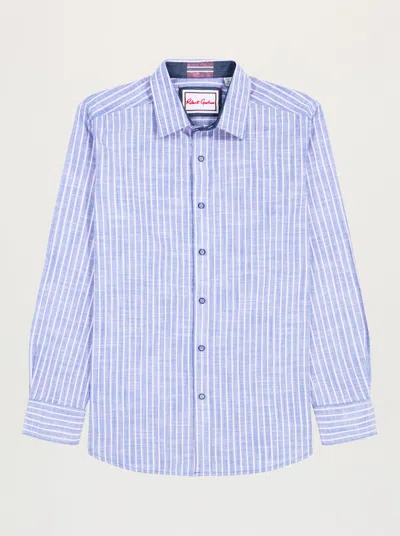 Robert Graham Fardella Long Sleeve Button Down Shirt In Blue