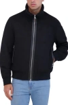 Robert Graham Faux Suede Bomber Jacket In Black