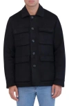 Robert Graham Faux Suede Safari Jacket In Black