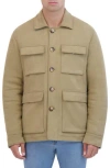 Robert Graham Faux Suede Safari Jacket In Tan