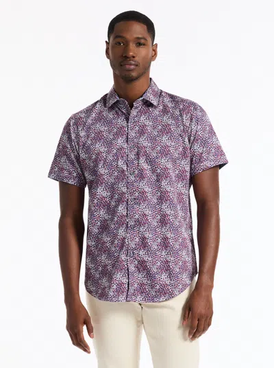 Robert Graham Fermont Short Sleeve Button Down Shirt In Purple